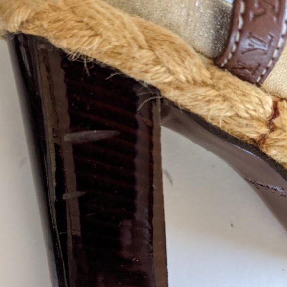 Authentic Louis Vuitton Strap Wedge Platforms - Picture 10 of 12